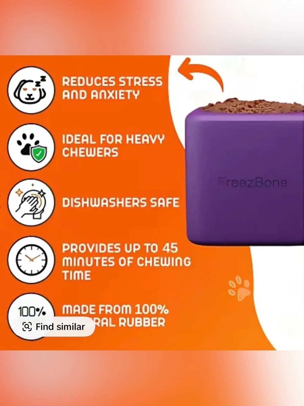 Freezbone purple freezbox superchewer up to 140 pounds NEW